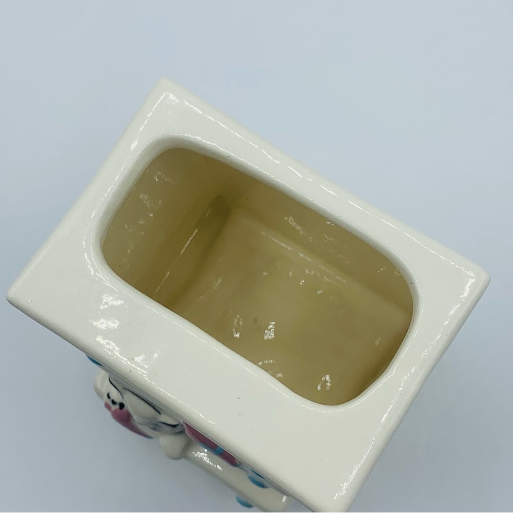 Vintage Style Cat in Dresser Ceramic Planter Cute Kitten Pencil / Brush Holder - Picture 10 of 11
